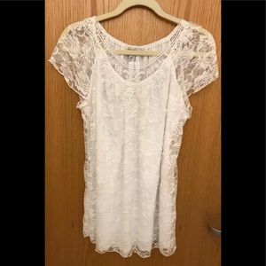 NWT White Lace Top